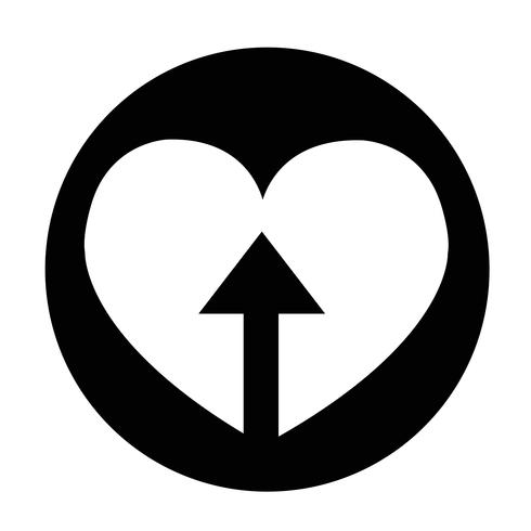 Icono de signo de corazon vector