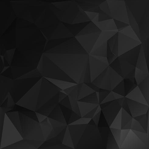 Fondo de mosaico poligonal negro, plantillas de diseño creativo vector