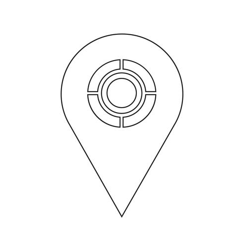 icono de mapa puntero gps vector