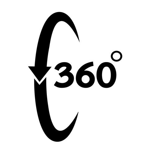 360 Degree icon vector