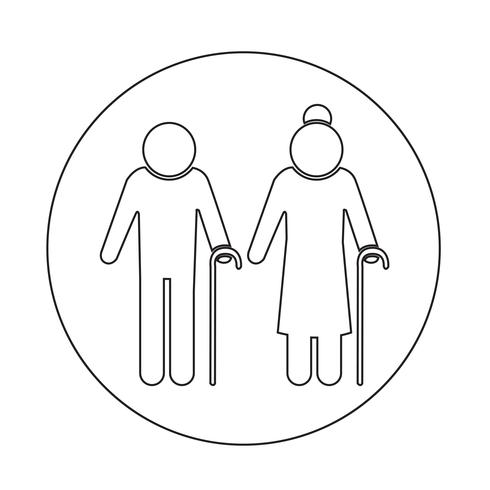 Elder People Icon vector