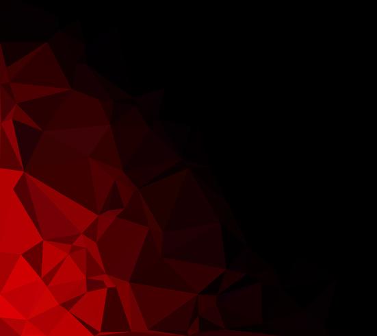 Fondo de mosaico poligonal rojo, plantillas de diseño creativo vector