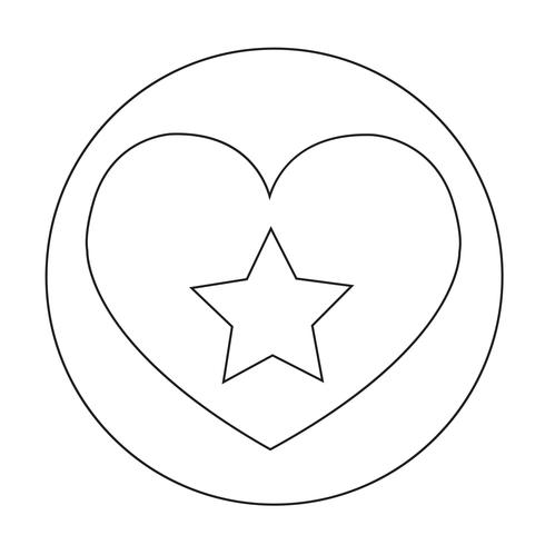 Icono de signo de corazon vector