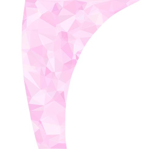 Fondo rosa mosaico poligonal, plantillas de diseño creativo vector