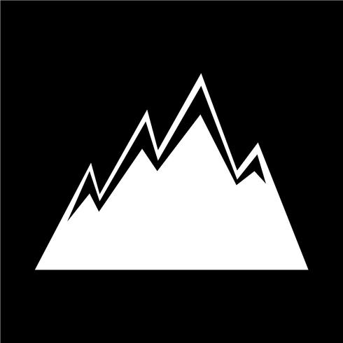 Sign of mountain icon vector