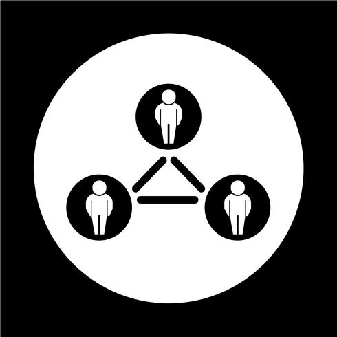 people network icon vector