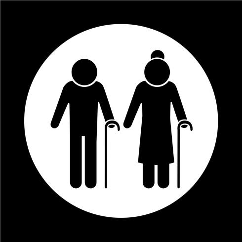 Elder People Icon vector