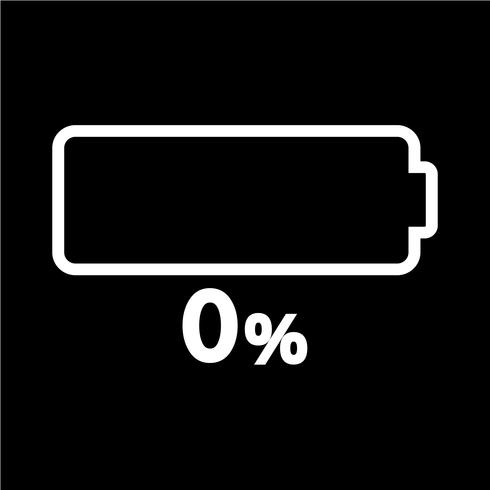 Sign of battery icon vector