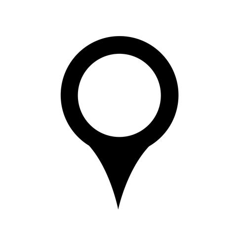 icono de mapa puntero gps vector