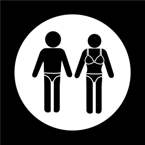 Traje de baño Icono de la gente vector