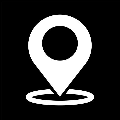 icono de mapa puntero gps vector