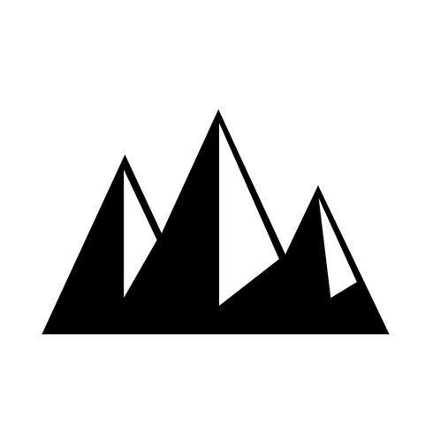 Sign of Mountain icon vector