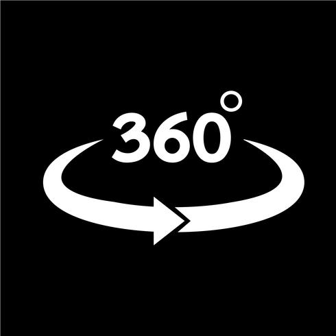 360 Degree icon vector