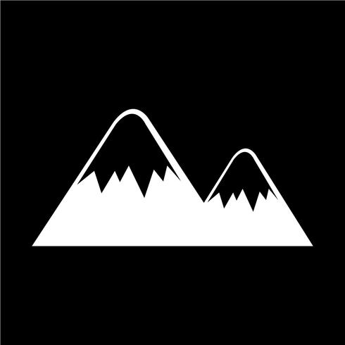 Sign of Mountain icon vector