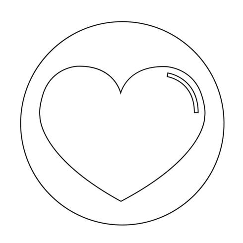 Icono de signo de corazon vector