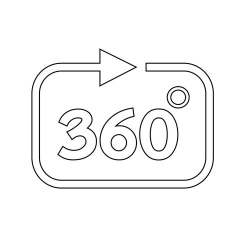 360 Degree icon vector