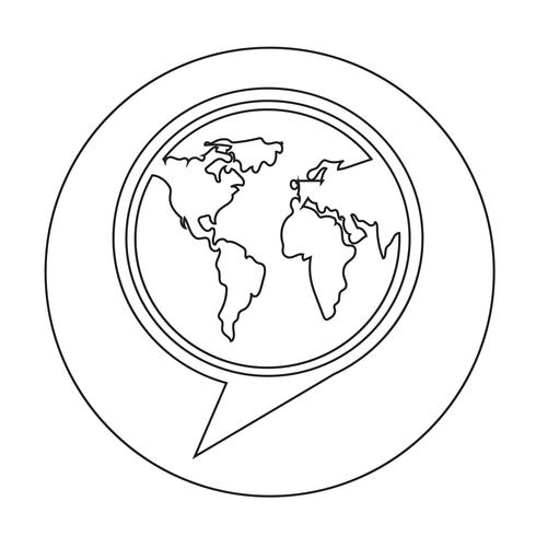 Icono de signo de globo vector