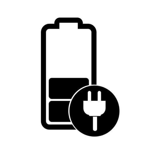 Sign of battery icon vector