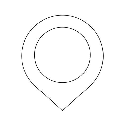 map pointer gps icon vector