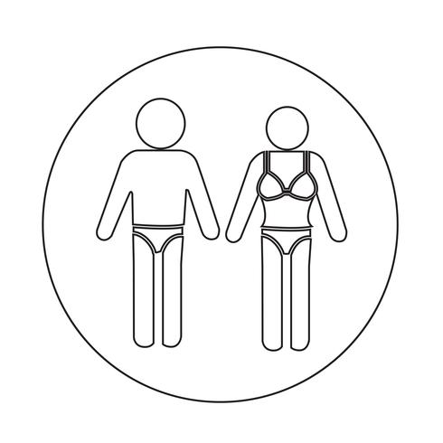 Swimming Suit People Icon vector