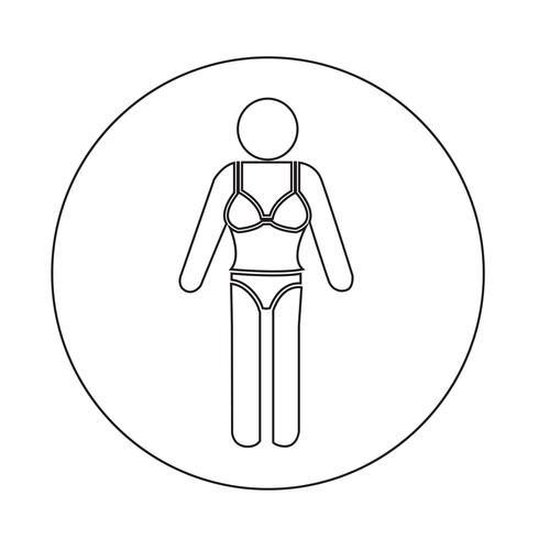 Traje de baño Icono de la gente vector