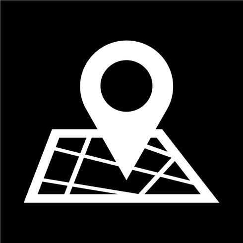 map pointer gps icon vector