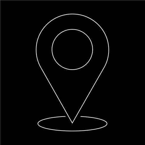 map pointer gps icon vector