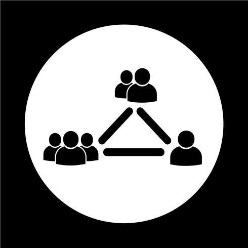 people network icon vector