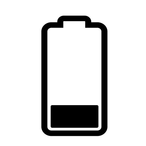 Sign of battery icon vector