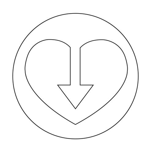 Icono de signo de corazon vector