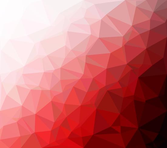 Fondo de mosaico poligonal rojo, plantillas de diseño creativo vector