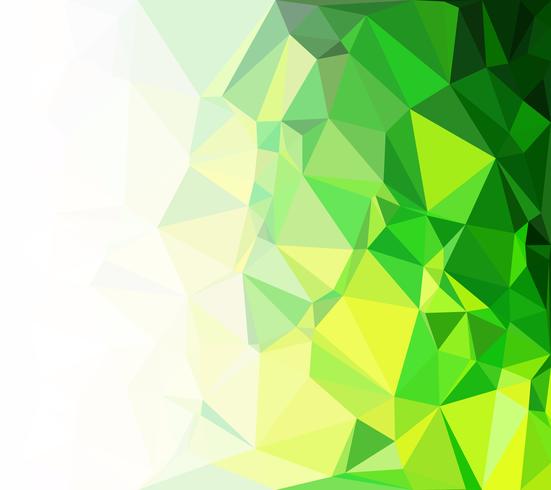 Fondo de mosaico poligonal verde, plantillas de diseño creativo vector