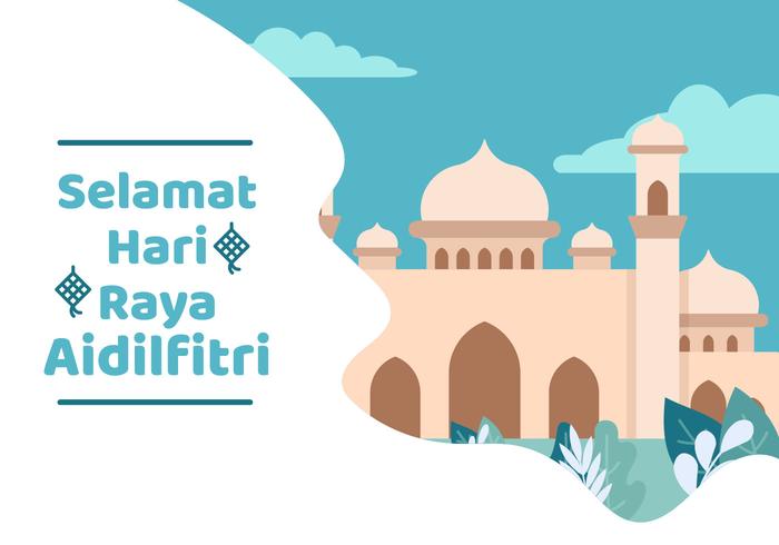 Mezquita de Hari Raya vector