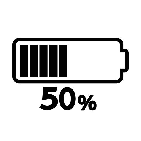 Sign of battery icon vector