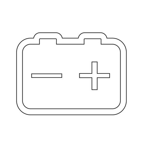 Sign of battery icon vector