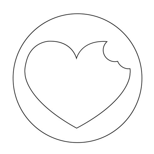 Sign of Heart icon vector