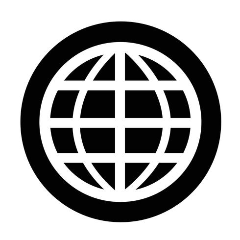 Sign of Globe icon vector