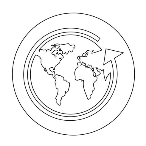 Sign of Globe icon vector