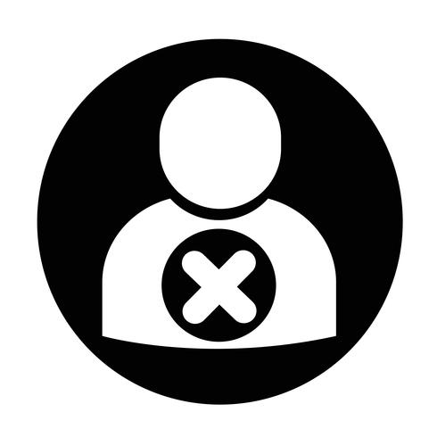 Icono de signo de usuario vector