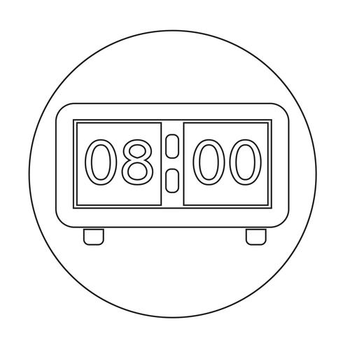 Icono de signo de tiempo vector