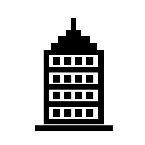 Sign of building icon vector