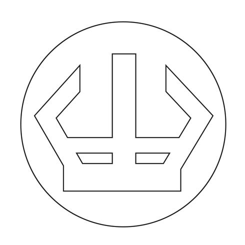 Sign of Crown icon vector