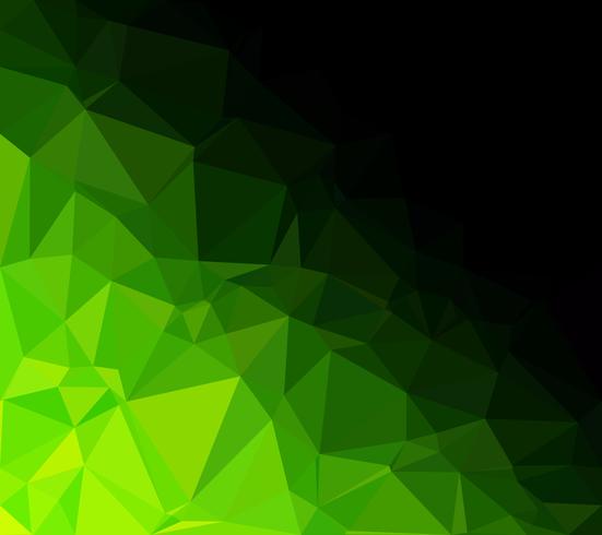 Fondo de mosaico poligonal verde, plantillas de diseño creativo vector