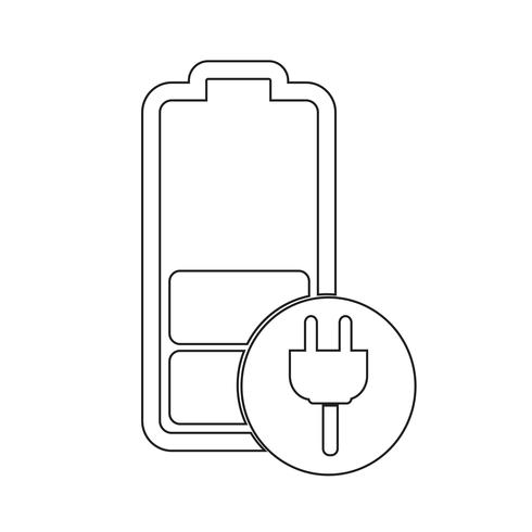 Sign of battery icon vector