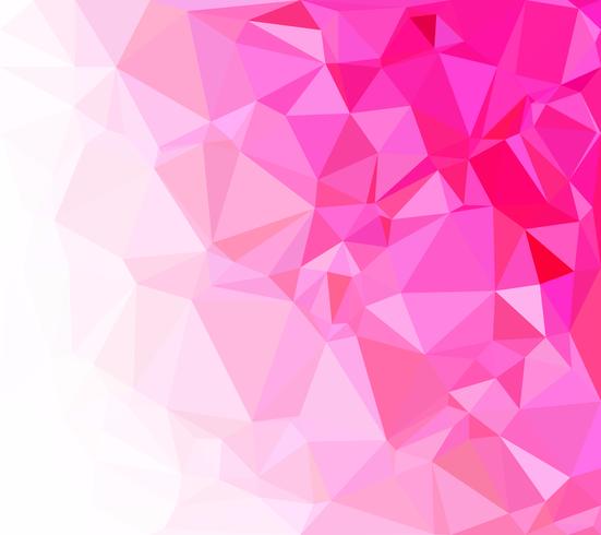 Fondo rosa mosaico poligonal, plantillas de diseño creativo vector