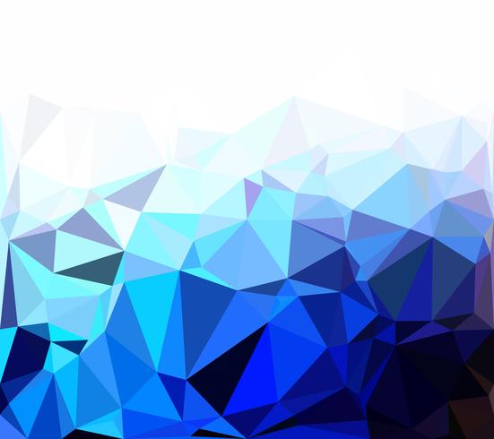 Fondo azul mosaico poligonal, plantillas de diseño creativo vector