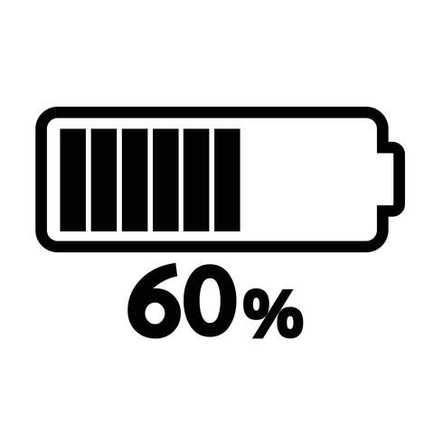 Sign of battery icon vector