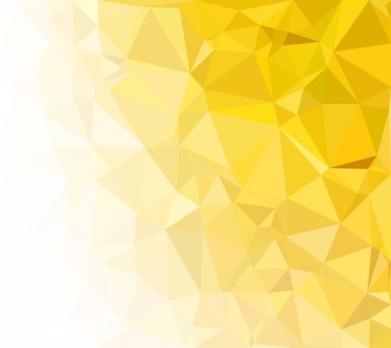 Fondo amarillo mosaico poligonal, plantillas de diseño creativo vector