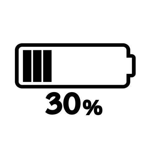 Sign of battery icon vector