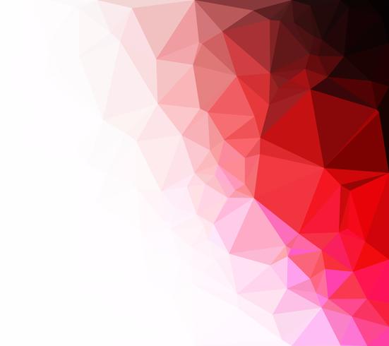 Fondo de mosaico poligonal rojo, plantillas de diseño creativo vector